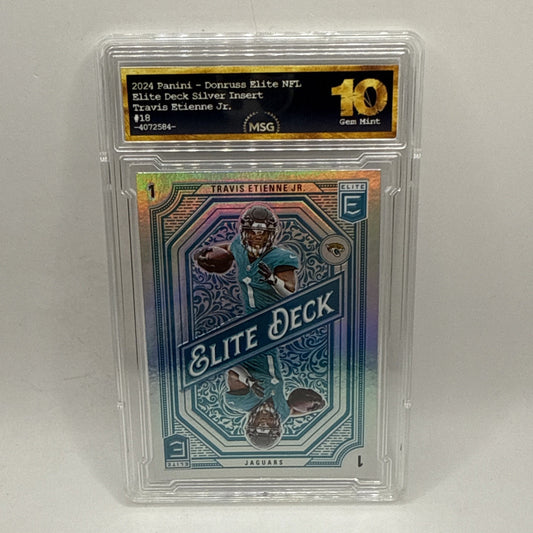 2024 Panini Donruss Elite Travis Etienne Jr. Elite Deck #18 Jaguars Graded 10