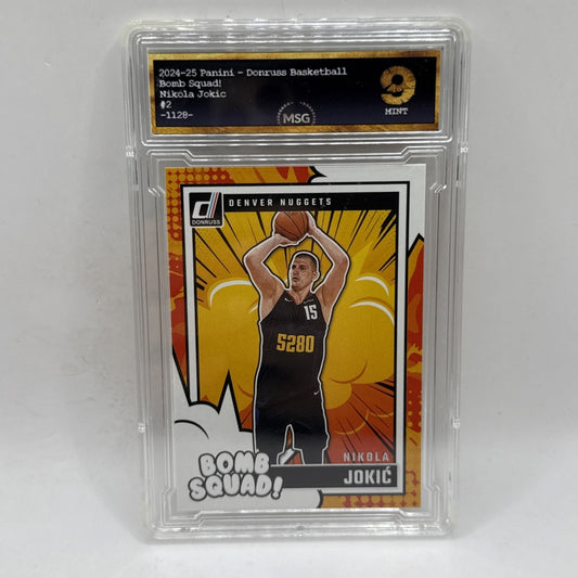 2024-25 Panini Donruss - Bomb Squad NIKOLA JOKIC Insert Graded 9 Mint NBA