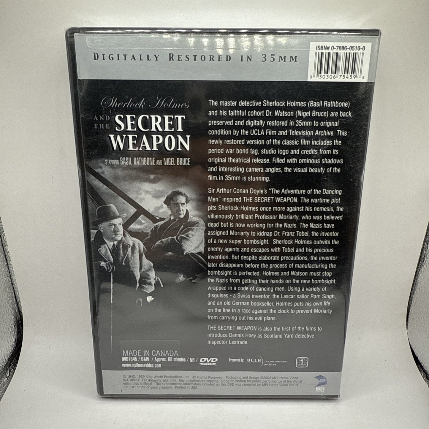 Sherlock Holmes and the Secret Weapon (DVD, 1942) - New - Digitally Restored