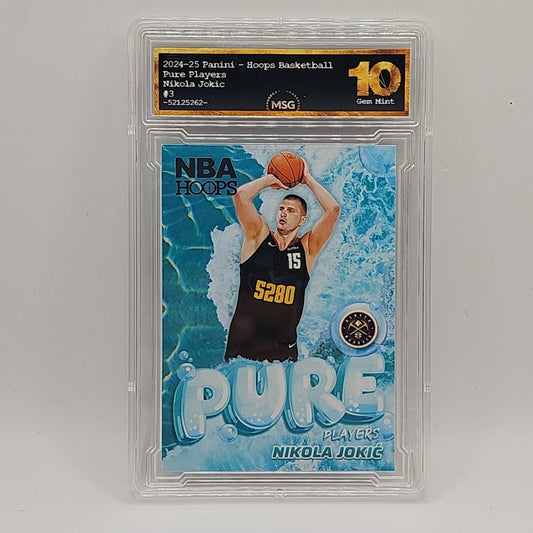 Nikola Jokic Pure Players 2024-25 Panini NBA Hoops #3 Graded 10 Gem Mint NBA