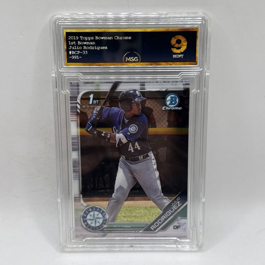 2019 Bowman BP33 Julio Rodriguez Paper Prospects - Seattle Mariners ROY Graded 9