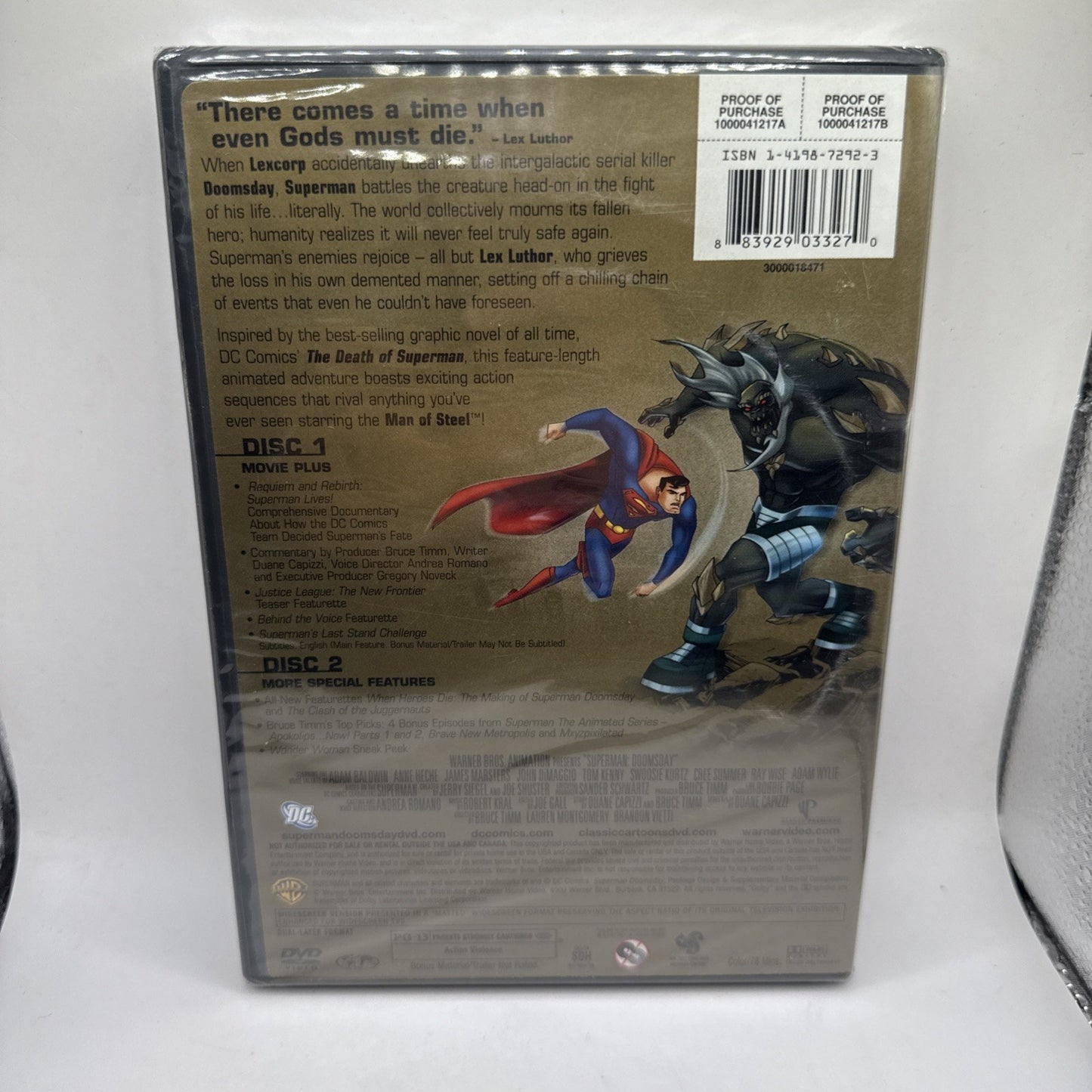 Superman Doomsday (DVD, 2008, 2-Disc Set, Special Edition) New & Sealed!