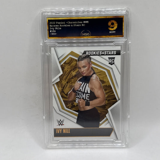 2022 Panini Chronicles WWE Ivy Nile Bronze #184 Rookie Graded 9 Mint Card