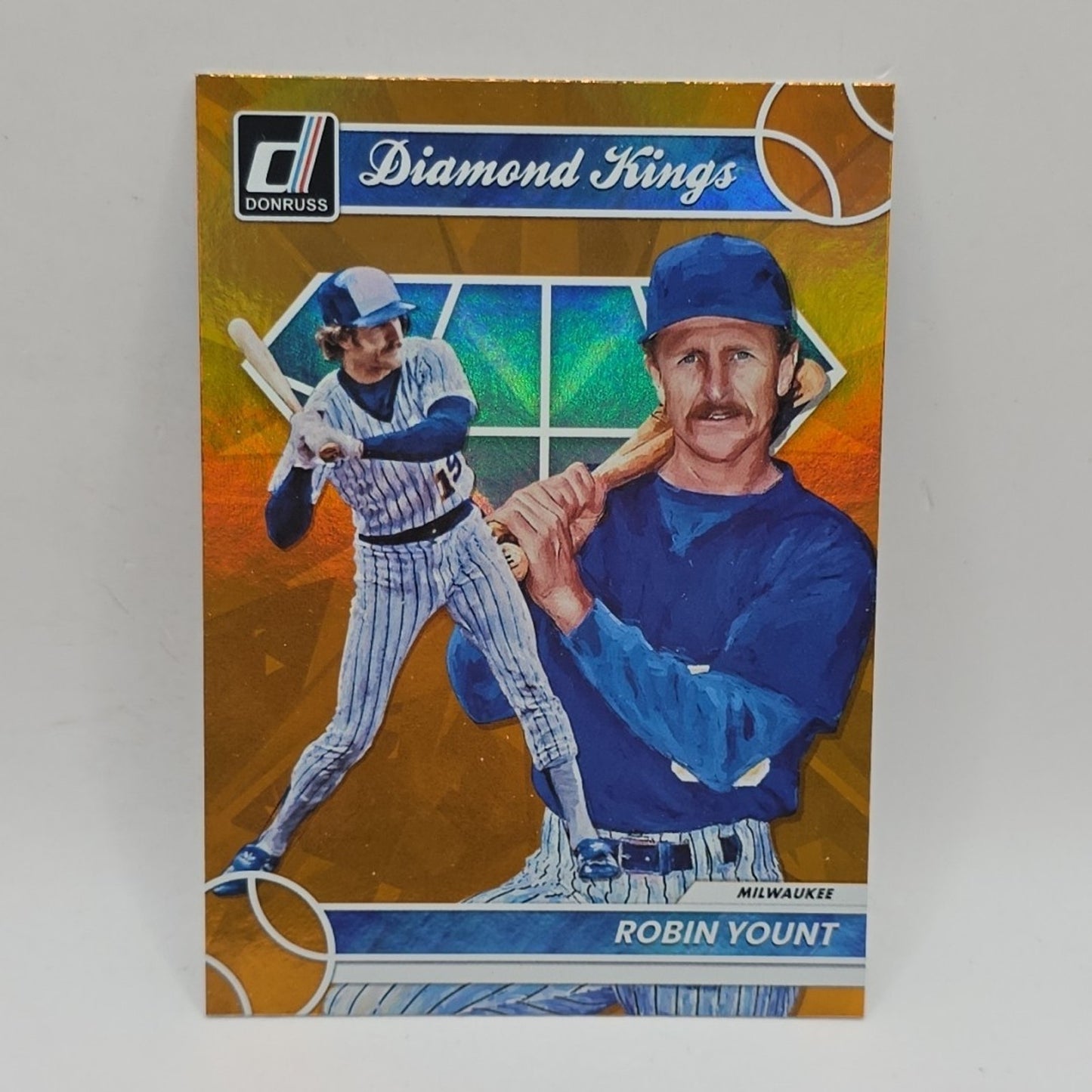 Robin Yount - 2023 Panini Donruss Diamond Kings Holo Orange Foil #24 Brewers MLB