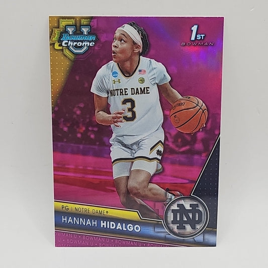 2023-24 Bowman Chrome U Hannah Hidalgo 1st Pink Refractor Rookie