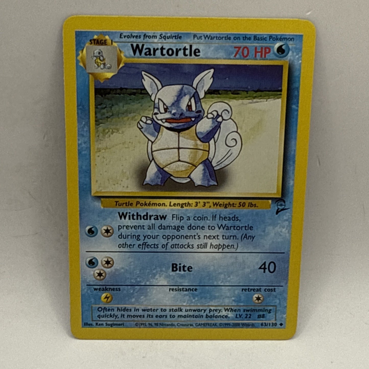 Wartortle 63/130 Base Set 2 & Squirtel 63/102 Base Set WOTC Pokémon HP
