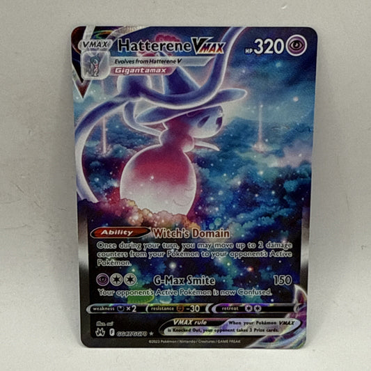 Hatterene VMAX GG47/GG70 Ultra Rare Pokémon TCG Crown Zenith HP Scratched