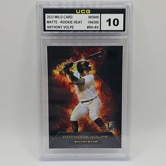 2023 Wild Card Matte Rookie Heat Anthony Volpe SP /200 MLB Graded 10 Gem Mint