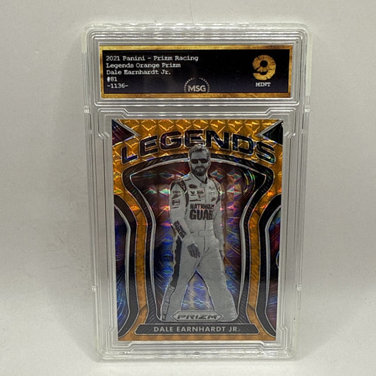 2021 Prizm Racing - DALE EARNHARDT JR - Legends - #81 Orange NASCAR Graded 9