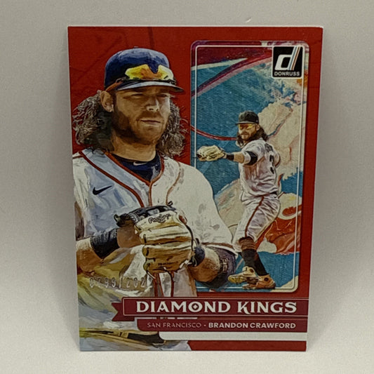 BRANDON CRAWFORD 2022 PANINI DONRUSS DIAMOND KINGS RED CARD #26 /2022