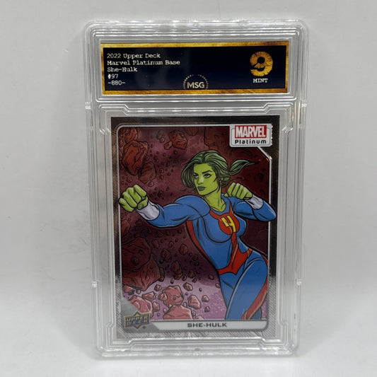 2023 Upper Deck Marvel Platinum #97 She-Hulk Graded 9 Mint Collectible Card