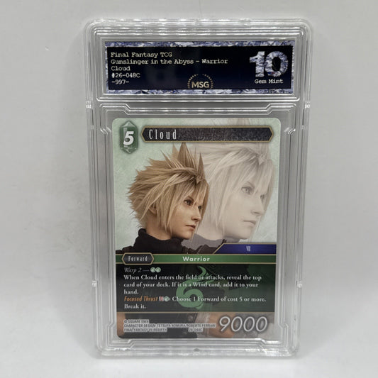 Cloud 26-048C Opus 26: Gunslinger of the Abyss Final Fantasy TCG Graded 10 Gem