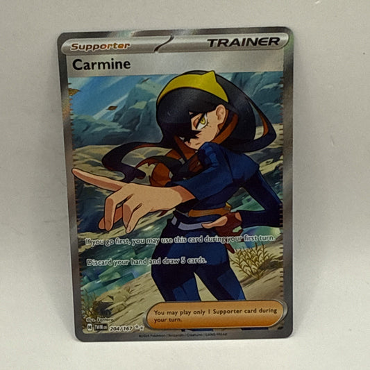 Carmine Full Art Trainer - #204 Pokemon Twilight Masquerade Tcg NM Card
