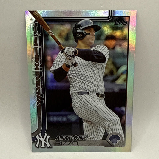 2025 Topps Series 1 Anthony Rizzo #14 Silver Holo Parallel New York Yankees MLB