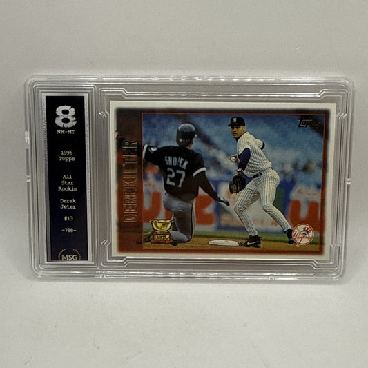 1997 Topps Baseball Card Derek Jeter New York Yankees #13 Graded 8 NM-MT Rookie