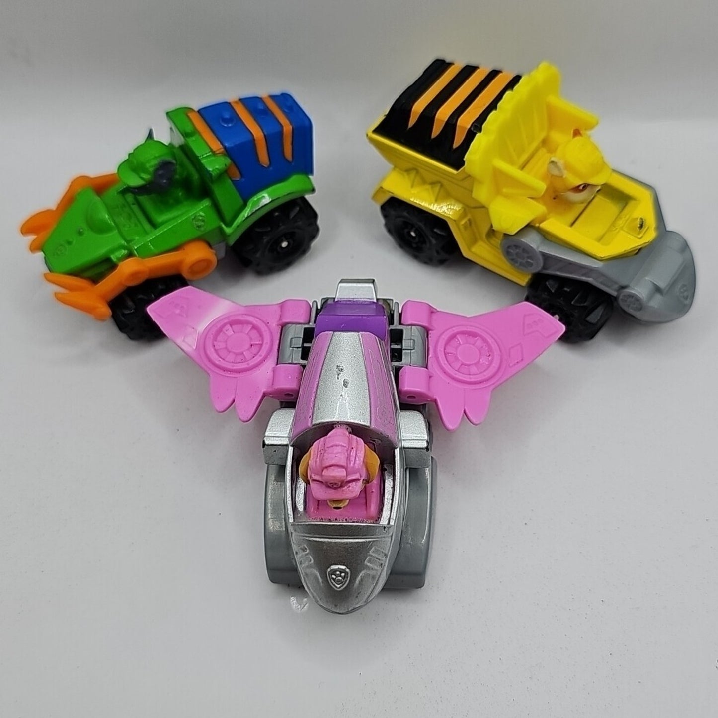 Paw Patrol True Metal Dino Rescue Collectible Die-Cast Vehicle Lot Of 3