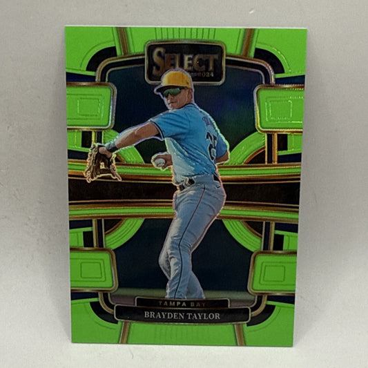 2024 Panini Select Concourse Neon Green Prizm /49 Brayden Taylor #7