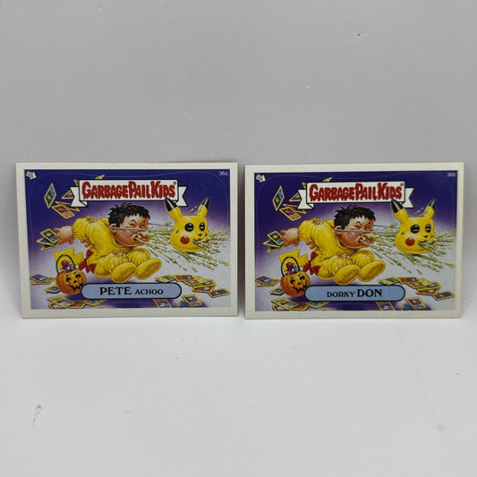 2004 Garbage Pail Kids All-New Series 2 Pete Achoo Dorky Don 36a 36b GPK Pokemon