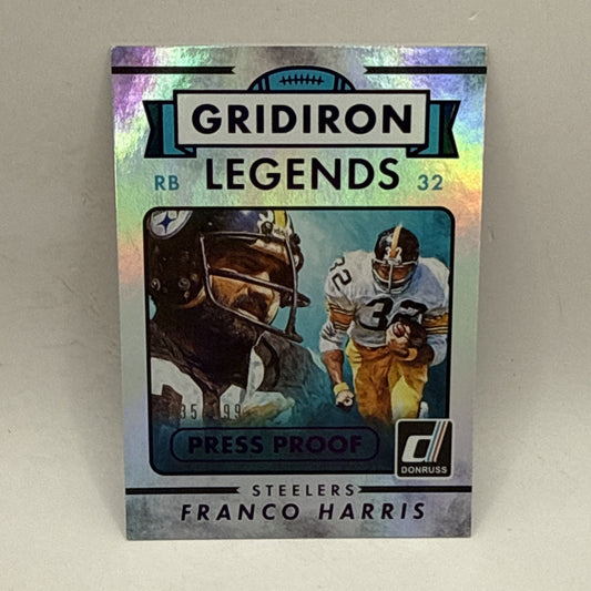 2015 Donruss Franco Harris Gridiron Kings Purple Press Proof /199 NFL Steelers