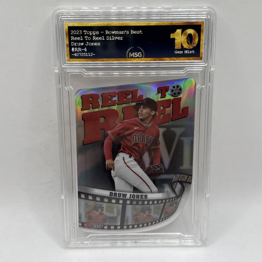 2023 Bowman's Best Reel to Reel Die Cut #RR-4 Druw Jones Arizona MLB Graded 10