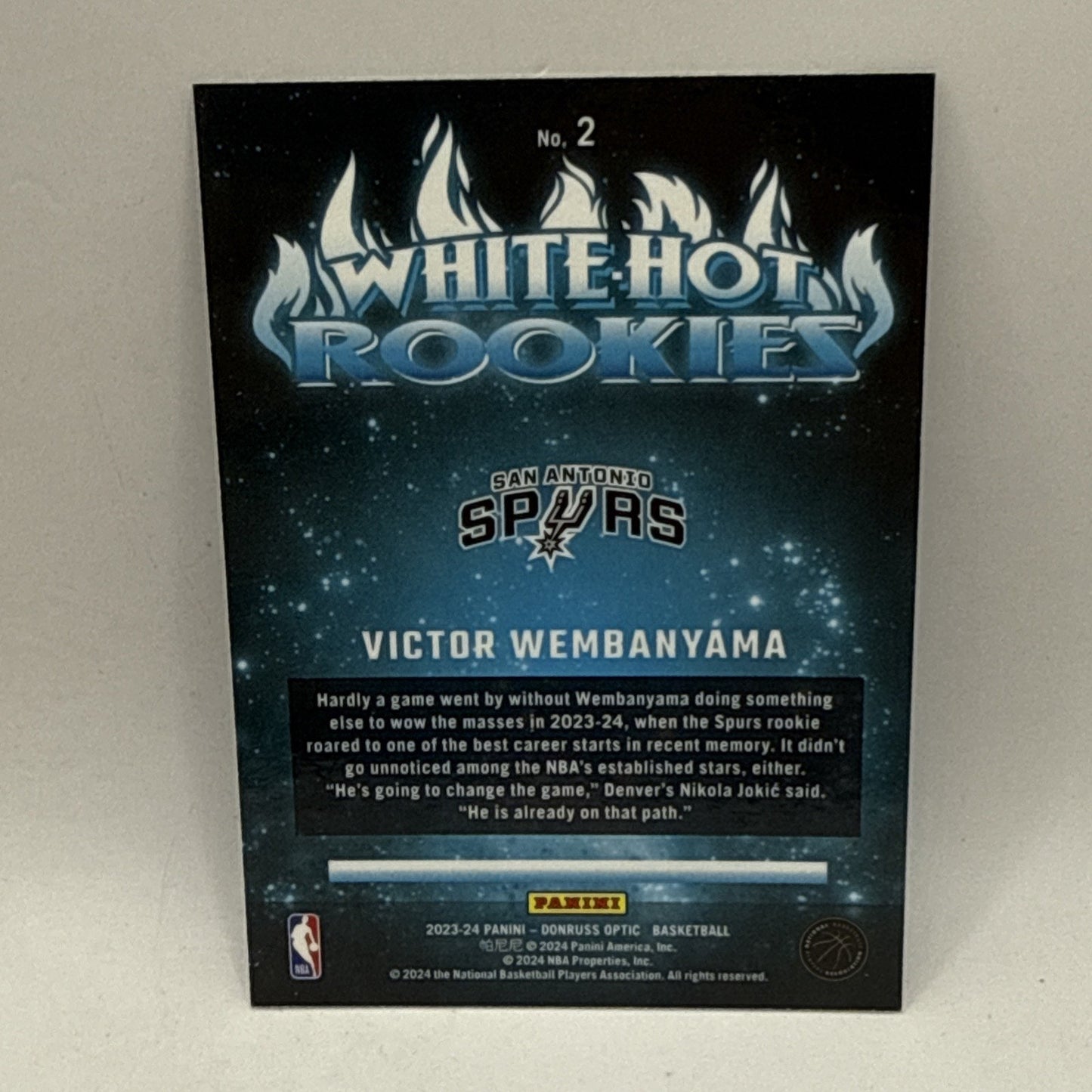 2023-24 Panini Donruss Optic-White Hot Rookies Victor Wembanyama (RC)
