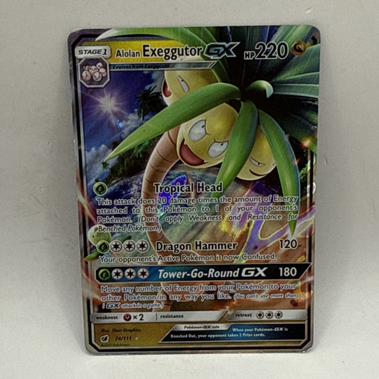 Alolan Exeggutor GX - 74/111 Ultra Rare Pokemon Sun & Moon: Crimson Invasion HP