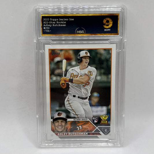 2023 Topps Series One #250 Adley Rutschman Rookie Card Graded 9 Orioles RC