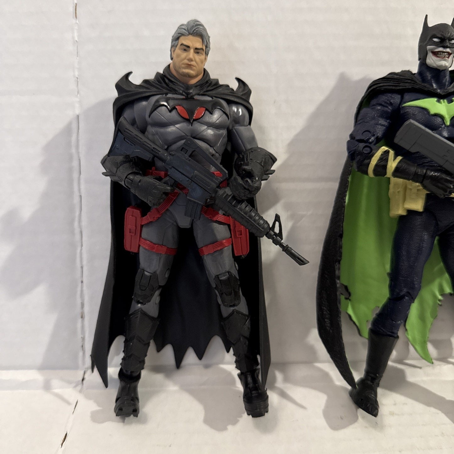 DC Multiverse Batman & Joker Toy Action Figure Lot + Random Weapon Accessories