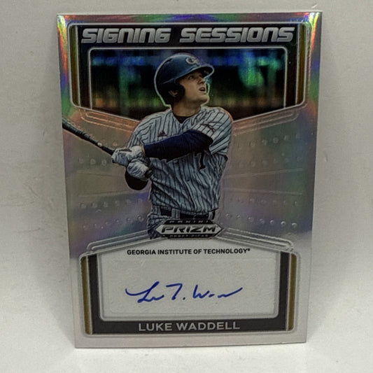 2022 Panini Prizm Draft Picks - Signing Sessions Luke Waddell #SS-LW Braves MLB