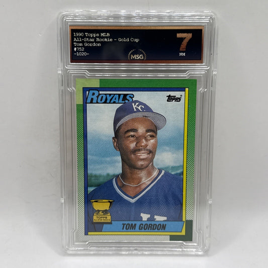 1990 Topps Tom Gordon Gold Cup All-Star Rookie Card Graded 7 Vintage Collectible