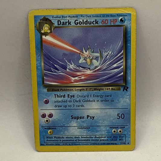 Dark Golduck 37/82 WOTC Team Rocket Uncommon Pokemon Card DMG HP Tcg Card