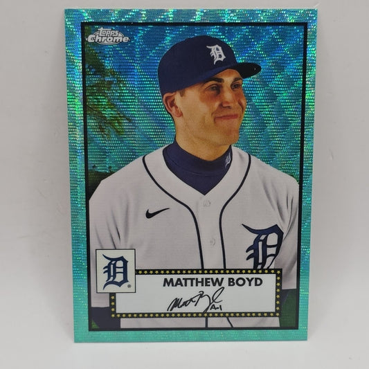 2021 Topps Chrome Platinum Anniversary Aqua Wave Matthew Boyd #443 MLB Tigers