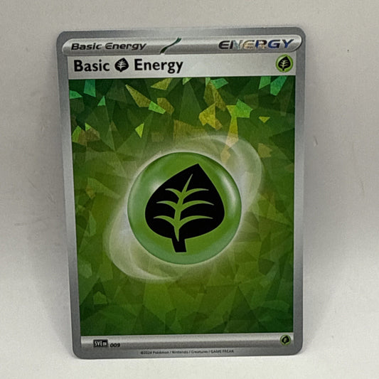 Pokémon TCG Stellar Crown "Grass Energy" Cracked Ice HOLO RARE LP