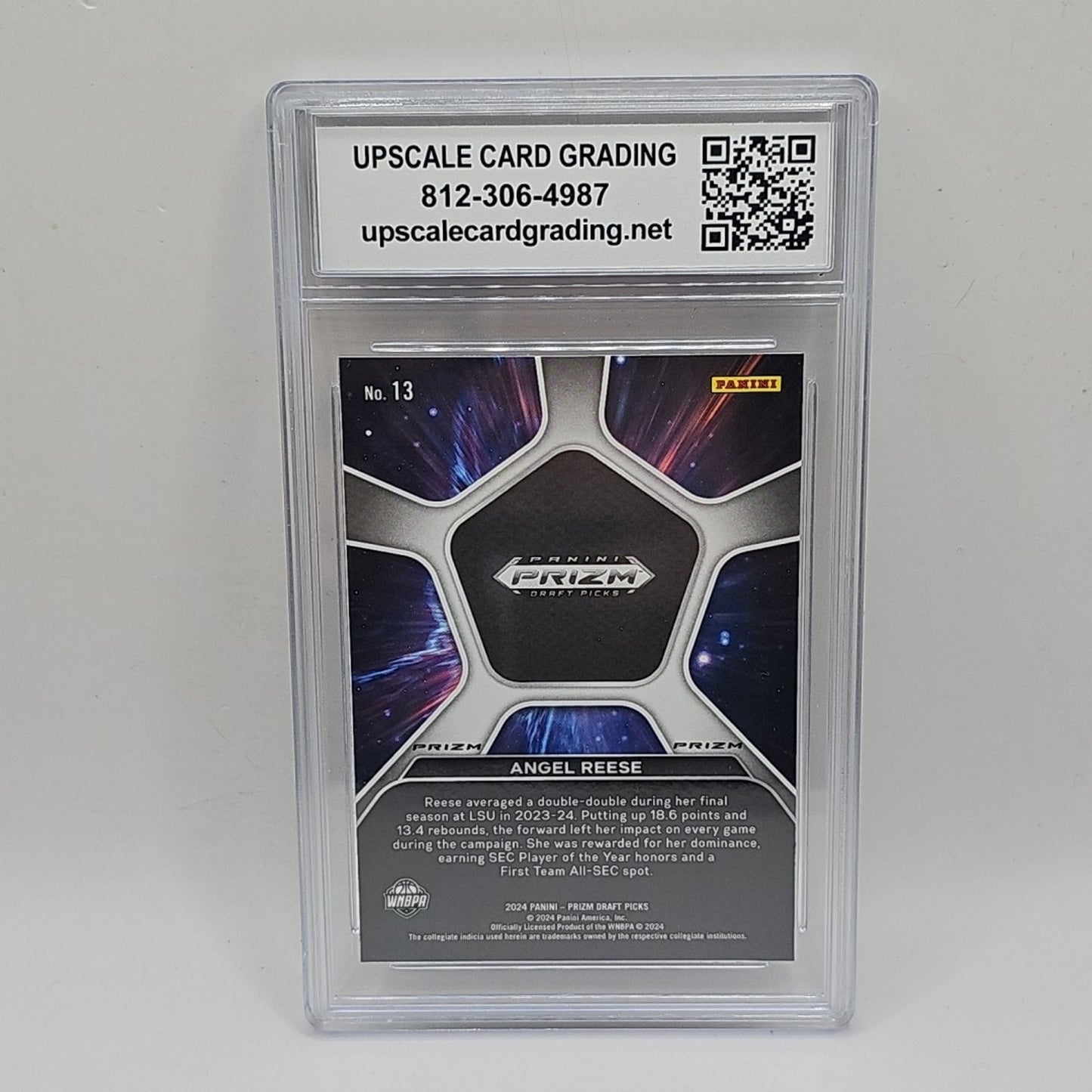2024 Panini Draft Picks - Deep Space Angel Reese #13 Silver Prizm (RC) Graded 10