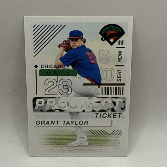 2024 Panini Prospect Edition Blue /199 Grant Taylor #56 MLB Chicago Card