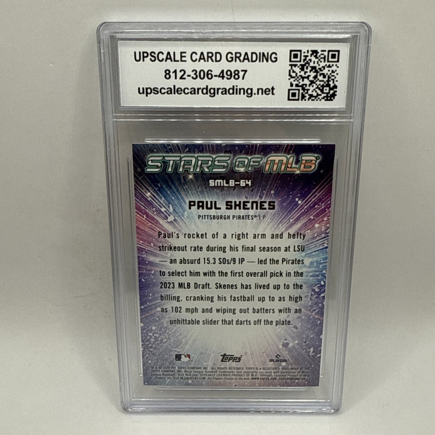 2024 Topps Update Series - Stars of MLB #SMLB-64 Paul Skenes (RC) Pirates Graded