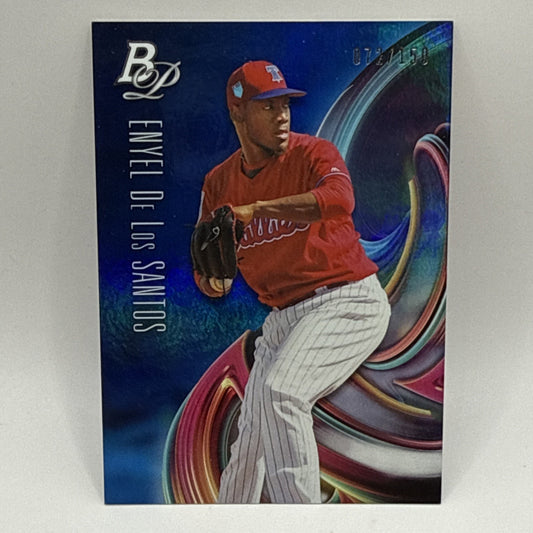 F50703 2018 Bowman Platinum Top Prospects Blue /150 Enyel De Los Santos Phillies