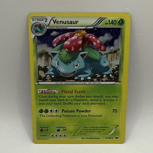 Venusaur (B&W Dark Explorers) 3/108 Cosmos Holo Rare (2012) HP Pokemon Card