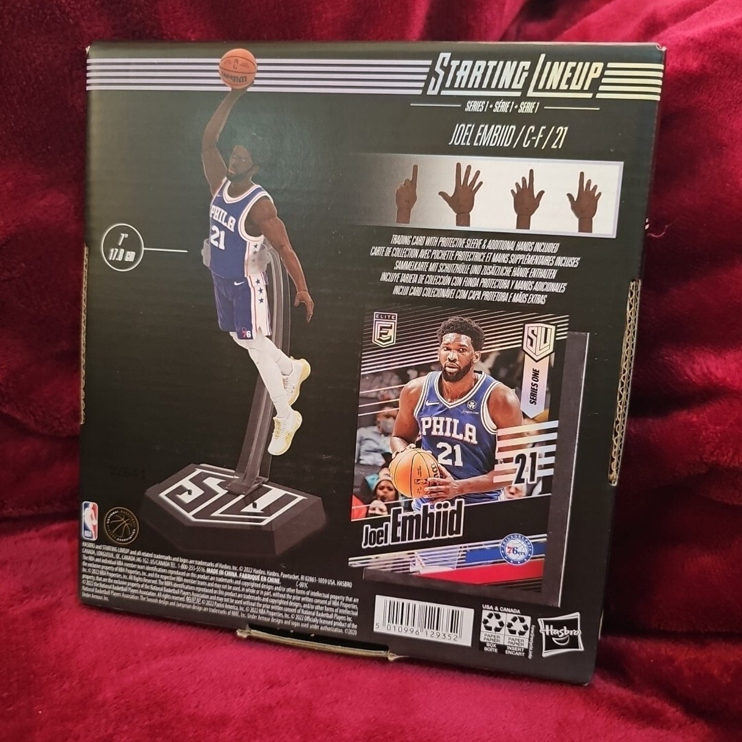 Hasbro Joel Embiid Philadelphia 76ers NBA Starting Lineup Series 1 Action Figure