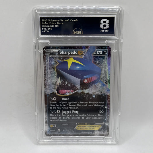 2015 Pokémon XY Sharpedo EX Primal Clash 91/160 Graded 9 Tcg Collectible Card