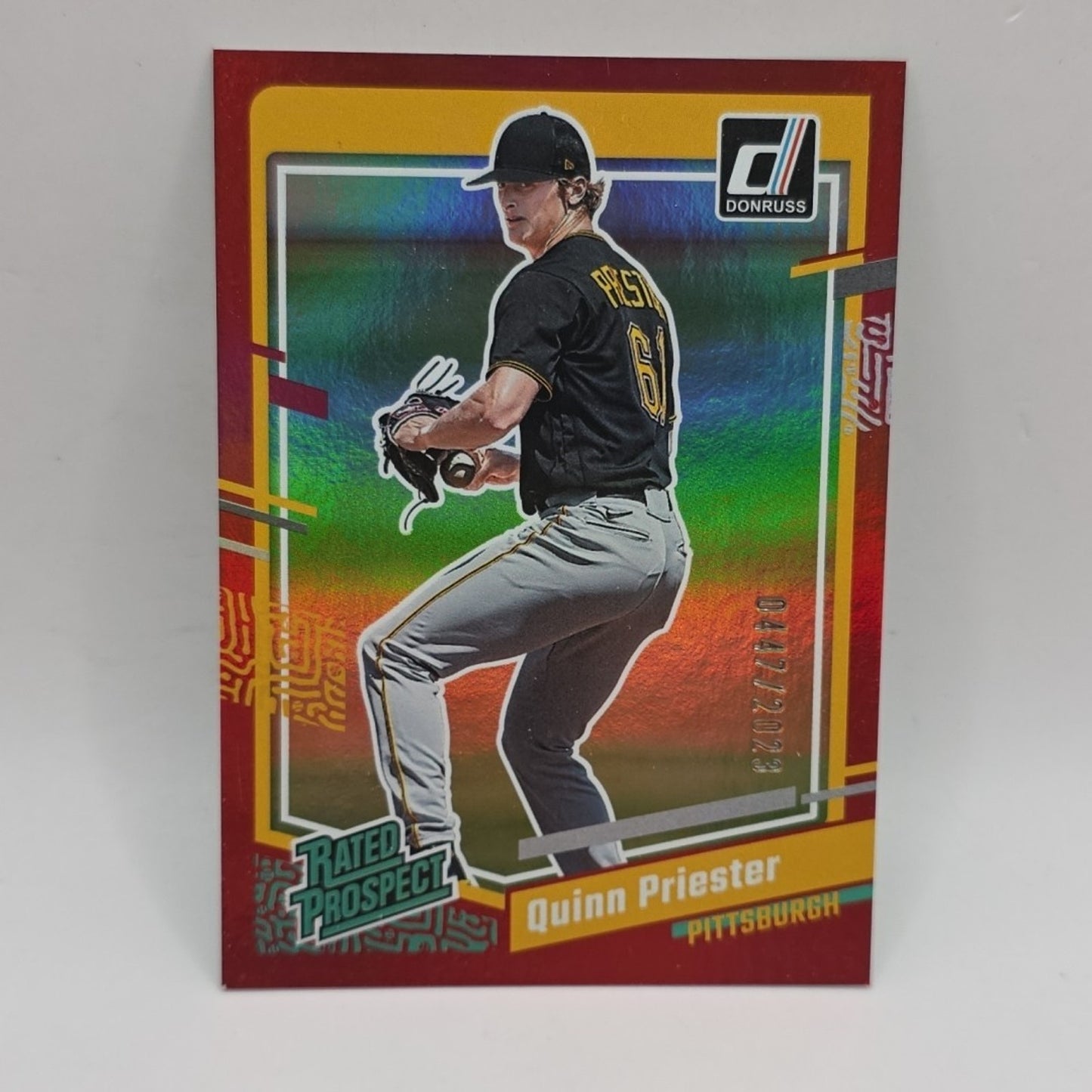 2023 Donruss Baseball Rated Prospect Holo Red #39 Quinn Priester /2023 Pirates