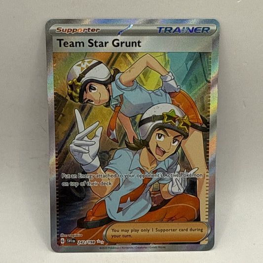 Team Star Grunt 242/198 Scarlet & Violet Full Art Trainer Secret Rare Pokemon LP