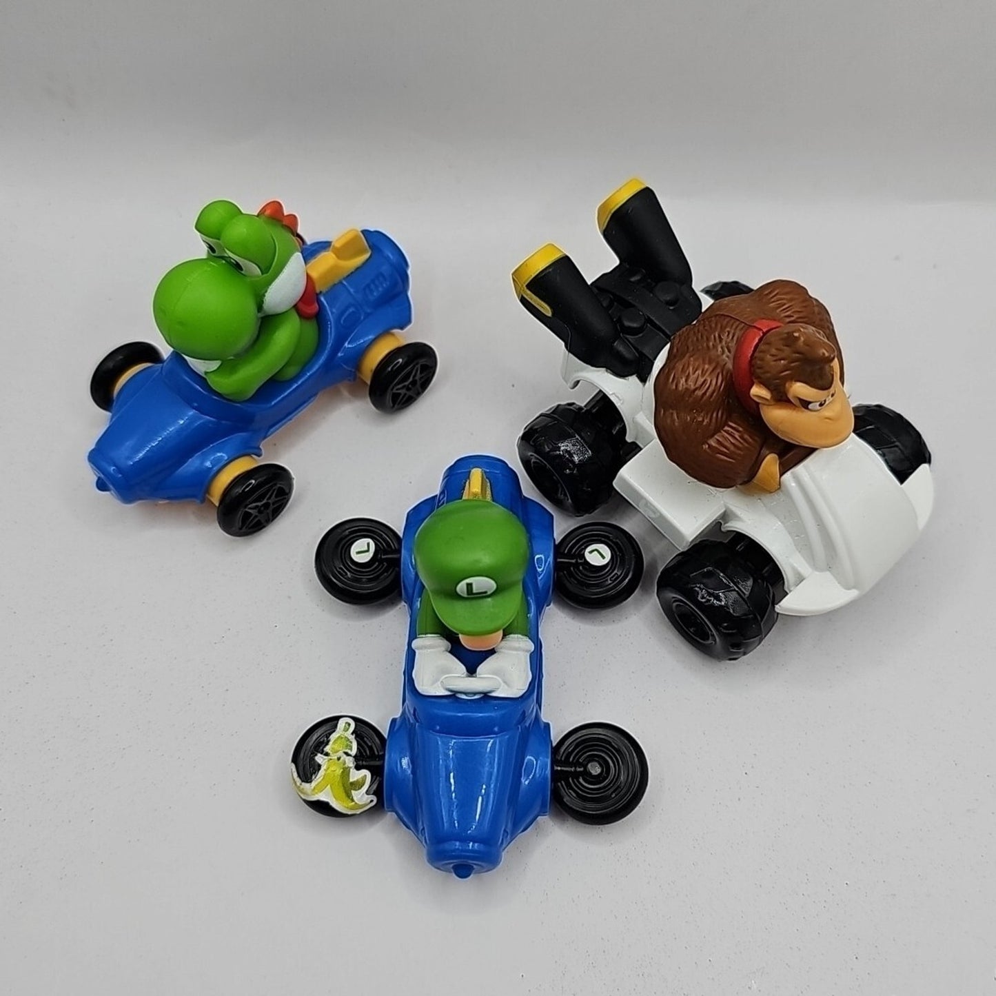 Mario Kart | Mcdonalds Happy Meal Toys | Set of 3 Yoshi, Luigi & Donkey Kong