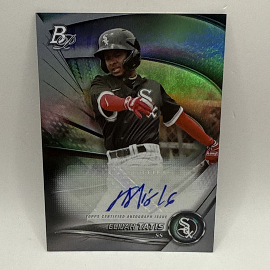 2022 Bowman Platinum, Bowman Prospect, Elijah Tatis Auto MLB White Sox