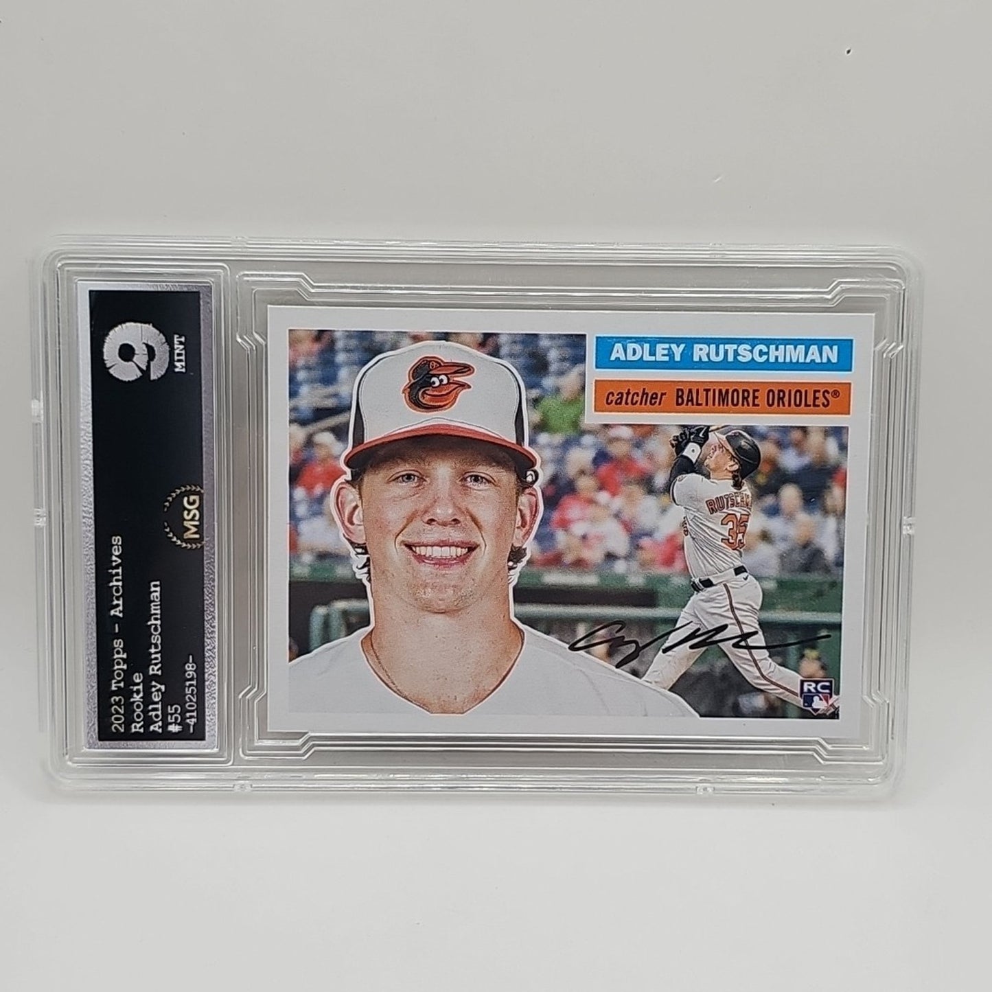 2023 Topps Archives Adley Rutschman RC #55 Orioles Rookie MSG Graded 9 Mint MLB