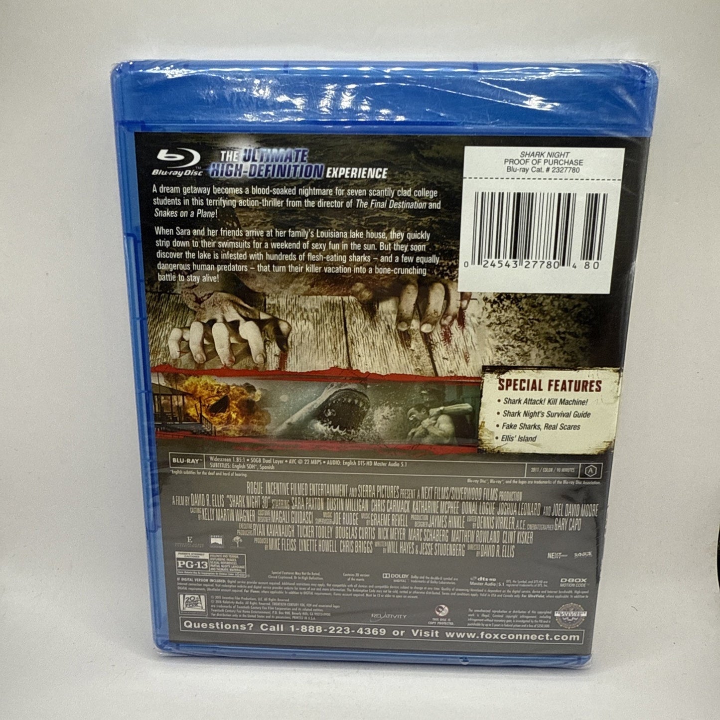 SHARK NIGHT Blu-ray , New & Sealed Underwater Horror Shark