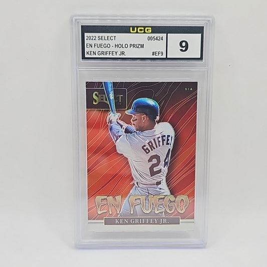 2022 Panini Select - En Fuego Ken Griffey Jr. #EF9 Graded 9 Mint MLB Card