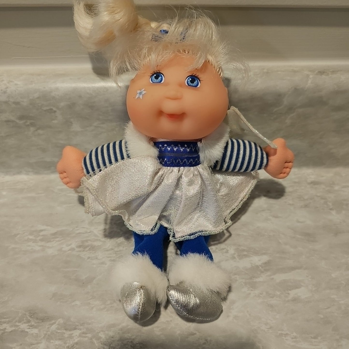 Vintage 1995 Mattel Cabbage Patch Kids Snow Angel 8" Plush Mini Doll