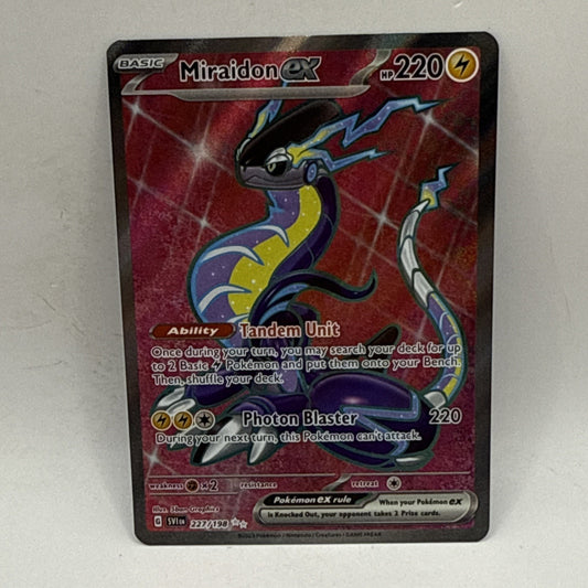 Miraidon ex 227/198 Sv01: Scarlet & Violet Base Set Holo NM Full Art Pokémon