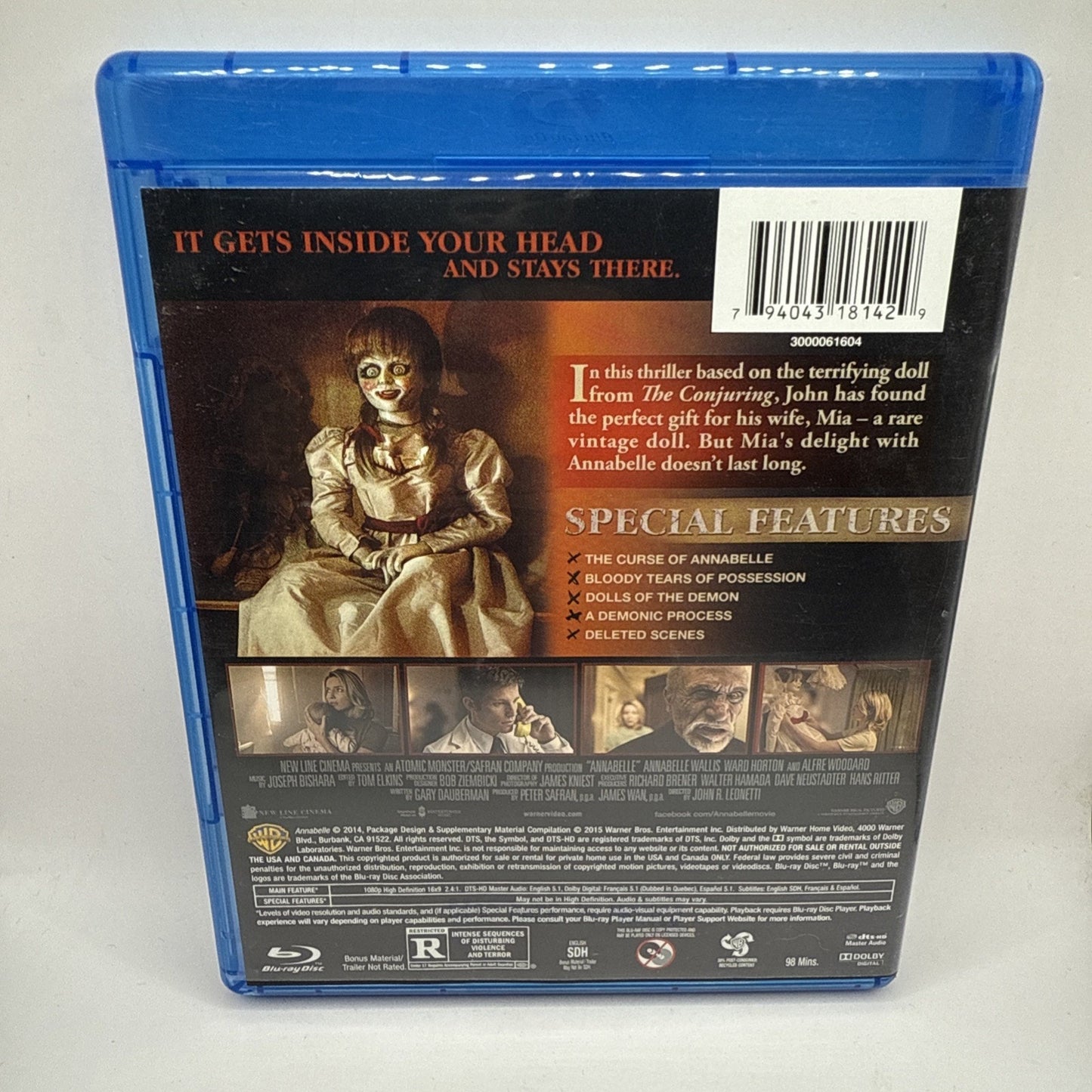 Annabelle Blu-ray & DVD Combo - It Gets Inside Your Head And Stays There